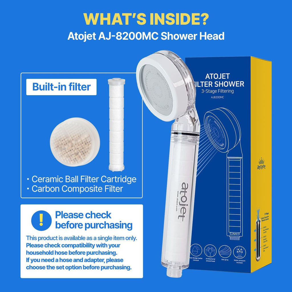 Atojet Filter Shower + Pure Filter 1 Pack (3body+3head)